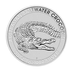 Saltwater Crocodile 1 oz 2014, Verzenden, Munten