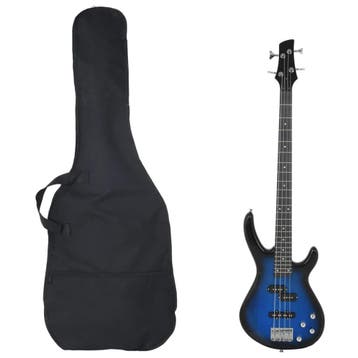vidaXL Basgitaar voor beginners elektrisch met tas 4/4 46, Verzenden, Nieuw