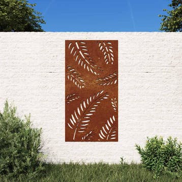 vidaXL Wanddecoratie tuin bladontwerp 105x55 cm cortenstaal, Verzenden, Nieuw
