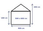 Premium Partytent PVC 5x6x2 mtr in Wit (5x6 meter), Verzenden, Nieuw, 2 meter of meer, Partytent