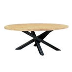 Stel uw robuuste ovale teaktafel samen - kies uit 7 poten!, Huis en Inrichting, Tafels | Eettafels, Teakhout, Nieuw, Ophalen of Verzenden