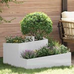 vidaXL Tuin Bloempot Zilver 80 x 80 x 50 cm Gegalvaniseerd, Verzenden, Nieuw, Metaal, 60 tot 100 cm