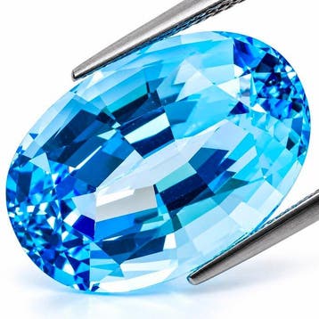 Zonder minimumprijs - 1 pcs Blauw Topaas - 101.29 ct -, Nieuw