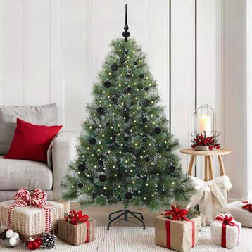vidaXL Kunstkerstboom met 150 LED met standaard Groen 150 cm, Verzenden, Nieuw