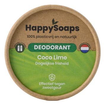 HappySoaps – Natuurlijke Deodorant Kokos & Limoen – 50 gr, Verzenden, Nieuw