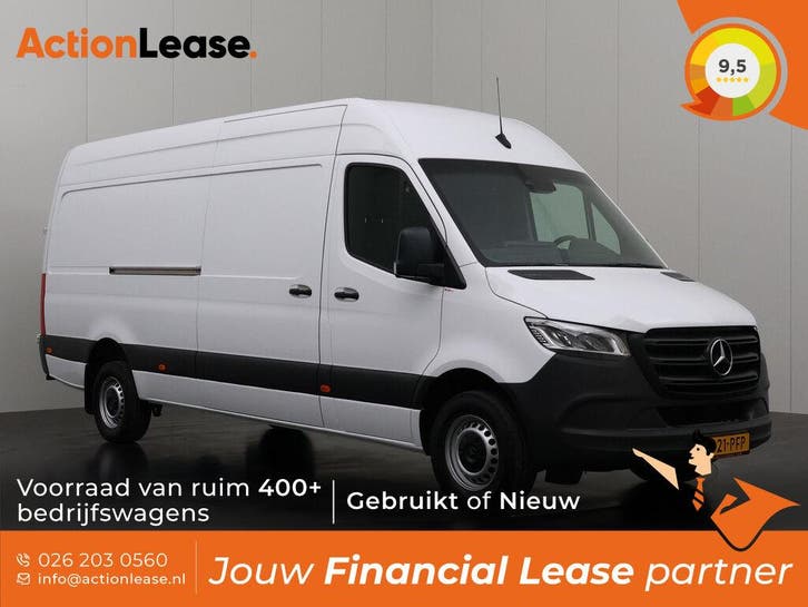 Mercedes Sprinter Bestelbus L3 H2 2022 Diesel, Auto's, Mercedes-Benz, Lease, Zwart, Handgeschakeld, Financial lease, BTW verrekenbaar