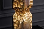 Moderne vaas PRECIOUS 40cm zwart goud metaal gehamerd design, Huis en Inrichting, Ophalen of Verzenden, Nieuw