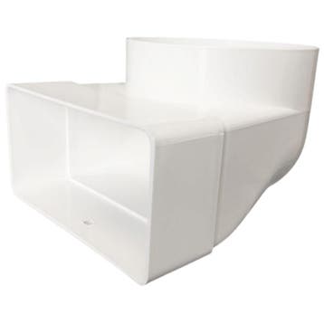 Kunststof lepelhoek voor kanaal 120 x 60mm naar Ø 100mm, Verzenden, Nieuw