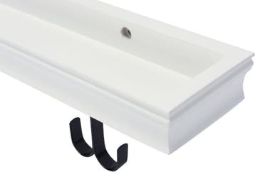 Duraline - Wandplank - Klassiek - Plank Met Haakjes - Wit -, Verzenden, Nieuw