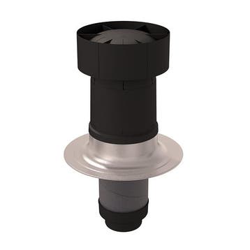 Ubbink Ventus geïsoleerde dakdoorvoer Ø150/160 0° - zwart, Verzenden, Nieuw