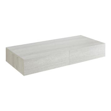 [en.casa] Wandplank Karstula met 2 lades 80x35x12 cm betonkl, Huis en Inrichting, Verzenden, Nieuw