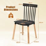 LIVSK Windsor Eetkamerstoelen Set van 4 - Beukenhouten Poten, Verzenden, Nieuw