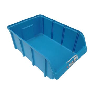 Magazijnbak, 460x310x185 mm, blauw pp, gebruikt, Gebruikt, Bak of Kist, Minder dan 50 cm, Ophalen of Verzenden