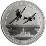 Tuvalu - 1 dollar Pearl Harbor 75th Anniversary  - 1 oz 2016, Postzegels en Munten, Munten | Oceanië, Verzenden, Losse munt, Zilver