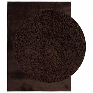 vidaXL Vloerkleed HUARTE Bruin 140 x 200 cm 100% Polyester, Verzenden, Nieuw, Bruin