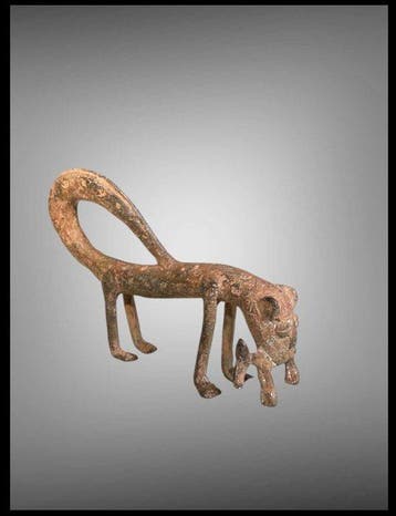 Guépard Dogon - Félin met zijn trofee in brons. - Dogon -
