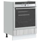 vidaXL Ovenkast Lucca bewerkt hout grijs sonoma eiken, Verzenden, Nieuw, Grijs
