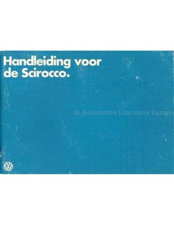 1978 VOLKSWAGEN SCIROCCO INSTRUCTIEBOEKJE NEDERLANDS