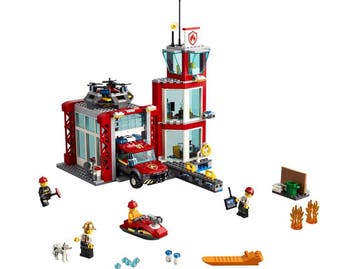 LEGO® City - Brandweerkazerne - Inclusief 4 minifiguren en, Verzenden, Nieuw