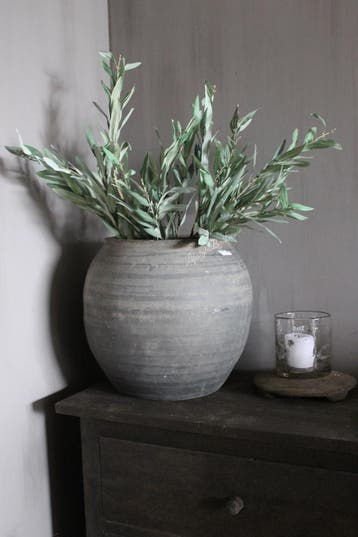 Brynxz zijden Olijftak grey/green 100 cm, Ophalen of Verzenden, Nieuw