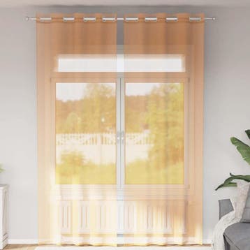 vidaXL Gordijnen voile met doorvoertules 2 st 140x300 cm, Verzenden, Nieuw