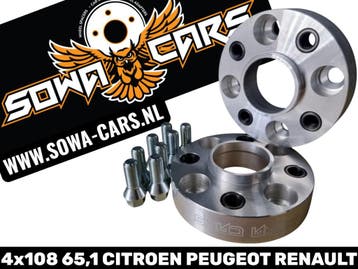Spoorverbreders Spacers Citroen Peugeot Renault 4x108 65.1, Auto diversen, Tuning en Styling, Verzenden