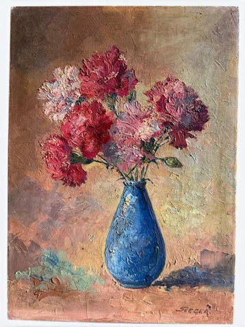 Seeger - Flowers, Antiek en Kunst, Kunst | Schilderijen | Klassiek