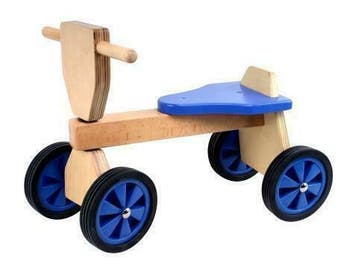 Houten Loopfiets Rood of Blauw Bij De Houtwagen Voor 59.95, Ophalen of Verzenden, Nieuw