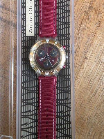 Swatch Midi Aqua Chrono - Red Sun - SEK105 - Olympische, Verzamelen, Nieuw