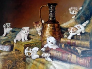 J. W. van Trirum (1924-2011) - Groot poezen/kittens