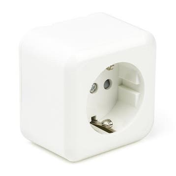 Stopcontact | Q-link (Opbouw, Randaarde, Wit), Verzenden, Nieuw