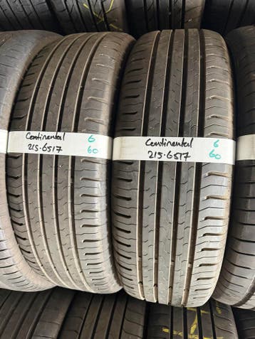 215-65-17 Continental Zomerbanden 6mm Incl Montage 215 65 17, Ophalen, 17 inch, Band(en), Personenwagen