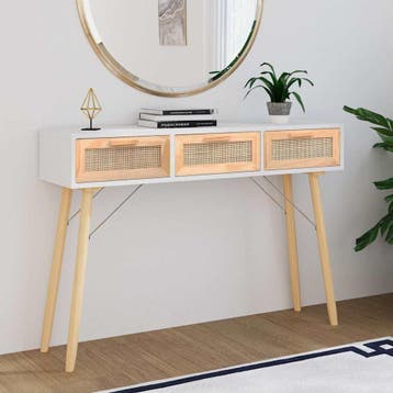 vidaXL Wandtafel 105x30x75 cm massief grenenhout en, Huis en Inrichting, Tafels | Bijzettafels, Verzenden, Nieuw, 60 cm of meer