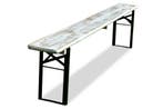 Bierbank 220cm | White wash | Kwaliteits biertafelset, Tuin en Terras, Picknicktafels, Ophalen of Verzenden, Nieuw