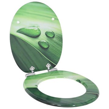 vidaXL Zachte sluit toiletbril Groene Druppel 44 x 38 cm, Verzenden, Nieuw