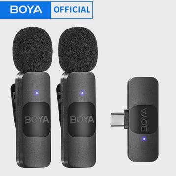 BOYA BY-V Professioneel Draadloos Lavalier Mini Microfoon Sy, Muziek en Instrumenten, Verzenden, Nieuw