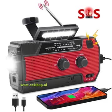 Noodradio nood pakket radio accu powerbank solar 4000mah *RE, Verzenden, Nieuw