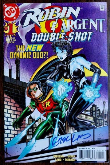 Double Shot: Robin and Argent #1 - Signed by Greg Land + COA, Nieuw