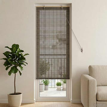 vidaXL Rolgordijn Grijs 40 x 220 cm Bamboe, Verzenden, Nieuw, Grijs