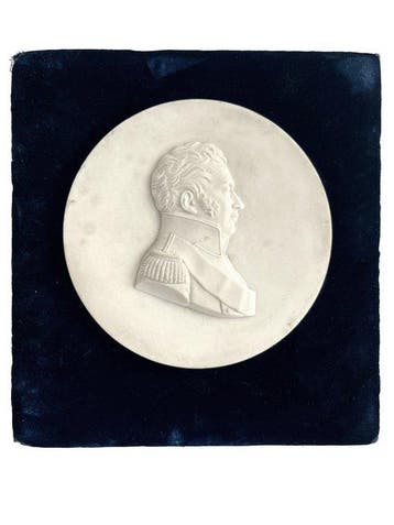 Sevres - Reliëf, Portrait medallion - 9.8 cm - Biscuit