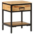 vidaXL Nachtkastje Bruin 40 x 35 x 50 cm Massief Mangohout, Minder dan 45 cm, Verzenden, Nieuw, Minder dan 55 cm