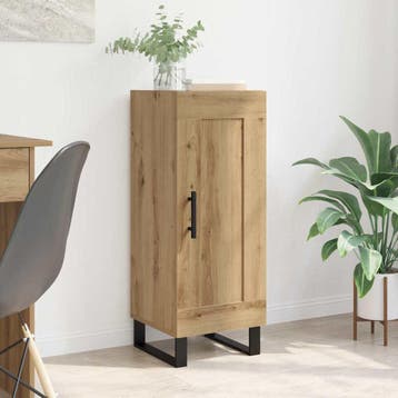 vidaXL Dressoir Artisan Eiken 34,5 x 34 x 90 cm, Verzenden, Nieuw, Overige houtsoorten, Minder dan 50 cm
