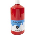 Tempera Verf Mat, rood, 1000 ml/ 1 fles, Nieuw