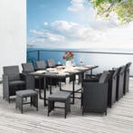 Polyrotan eetset - Baracoa XXl - 13-delig - Zwart, Verzenden, Nieuw