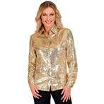 Pailletten Shirt Dames Goud, Ophalen of Verzenden, Nieuw