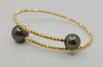 Armband - 18 karaat Geel goud - Ronde Tahitiaanse parels, Nieuw