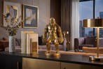 Decoratiefiguur KING APE 35cm handgemaakte gorilla goud -, Ophalen of Verzenden, Nieuw
