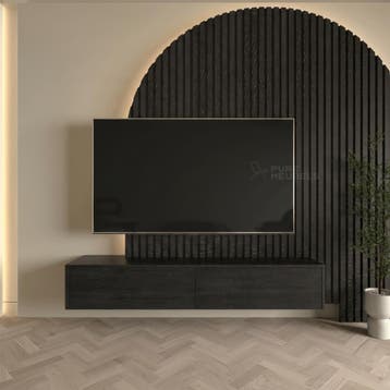Madera Tv-meubel 150 x 38 x 33 cm - Zwart, Ophalen of Verzenden, Nieuw