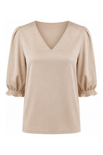 Aaiko Top in maat XS Beige, Aaiko, Verzenden, Zo goed als nieuw, Beige