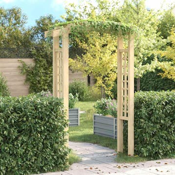 vidaXL Tuinboog 150x60x210 cm hout, Tuin en Terras, Verzenden, Nieuw